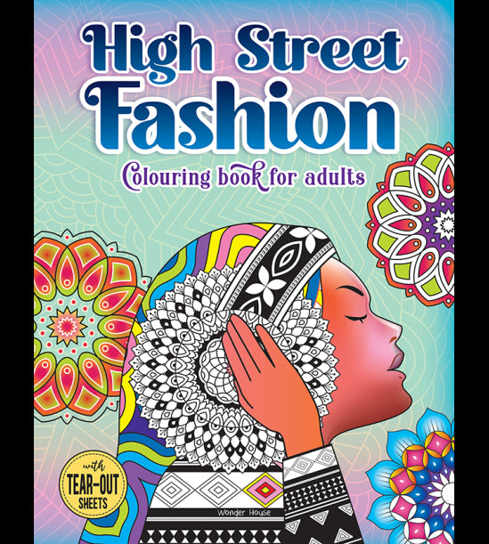 High Street Fashion Coloring book for adults
