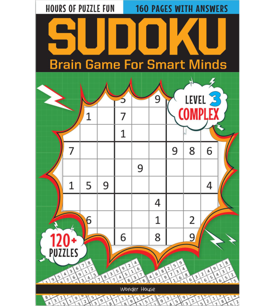 Sudoku - Brain Games For Smart Minds Level 3 Complex : Brain Booster Puzzles for Kids, 120+ Fun Game