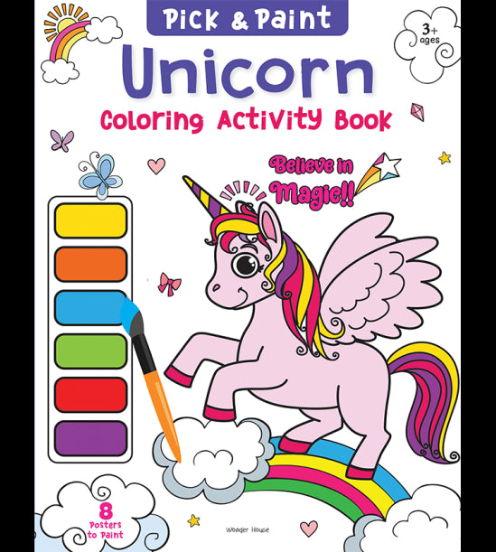 Pick and Paint Coloring Activity Book For Kids: Unicorn