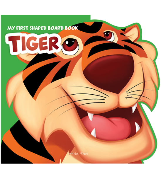My First Shaped Board Book - Tiger, Die-Cut Animals, Picture Book for Children