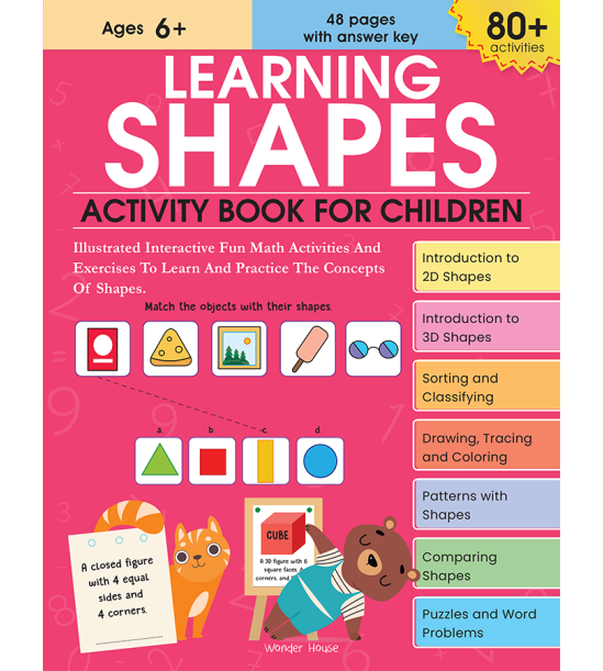 Learning Shapes Activity Book For Children