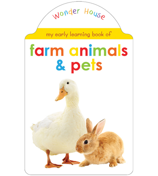 My Early Learning Book of Farm Animals and Pets: Attractive Shape Board Books For Kids