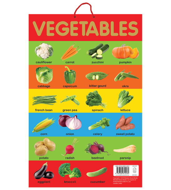 Vegetables - Early Learning Educational Posters : Perfect For Kindergarten, Nursery and Homeschoolin