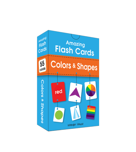 Amazing Flash Cards Colors & Shapes: Early Development of Preschool Toddler (55 Cards)