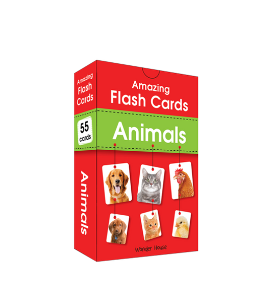 Amazing Flash Cards Animals: Early Development of Preschool Toddler (55 Cards)