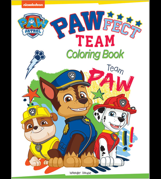 Pawfect Team: Paw Patrol Coloring Book For Kids