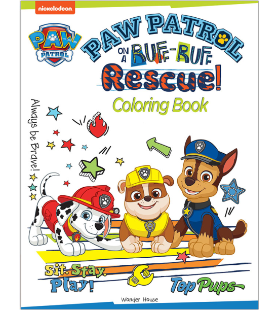 Paw Patrol On A Ruff-Ruff Rescue: Paw Patrol Coloring Book For Kids