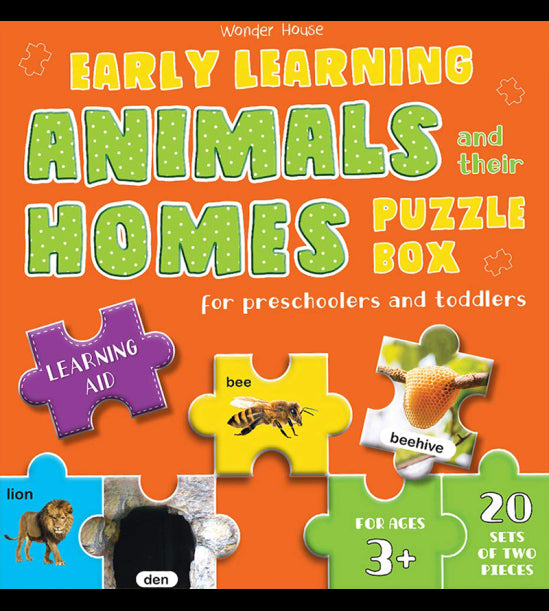 Early Learning Animals & Their Homes Puzzle Box For Preschoolers And Toddlers - Learning Aid & Educa