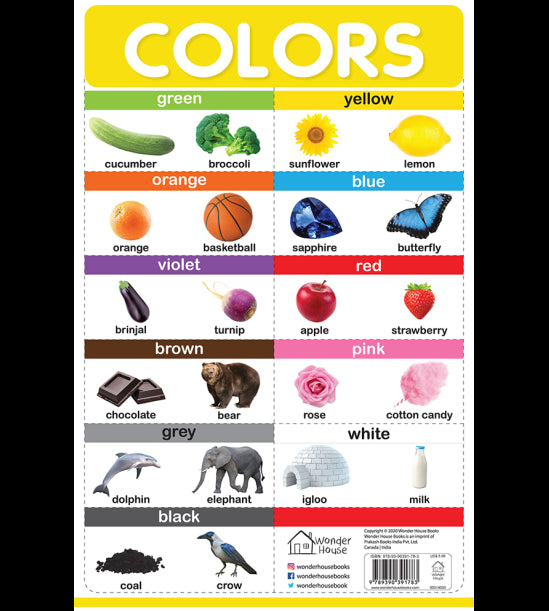 Colors - My First Early Learning Wall Posters: For Preschool, Kindergarten, Nursery And Homeschoolin