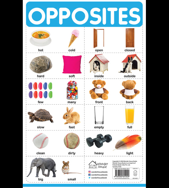 Opposites - My First Early Learning Wall Chart: For Preschool, Kindergarten, Nursery And Homeschooli