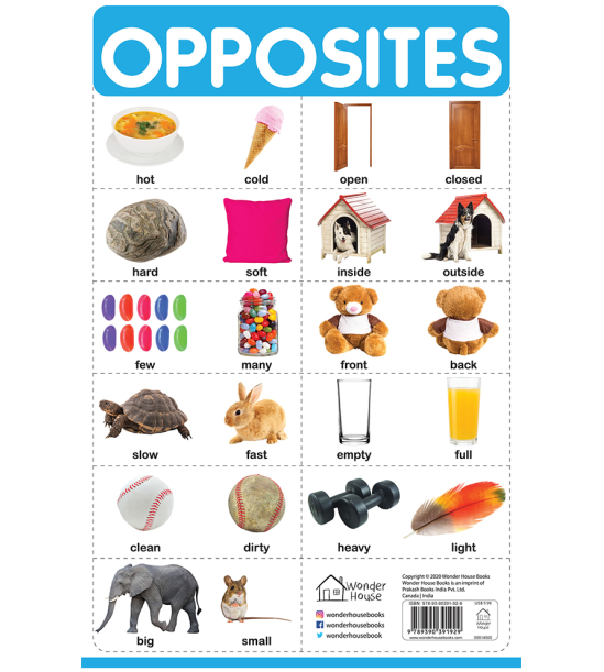 Opposites - My First Early Learning Wall Chart: For Preschool, Kindergarten, Nursery And Homeschooli