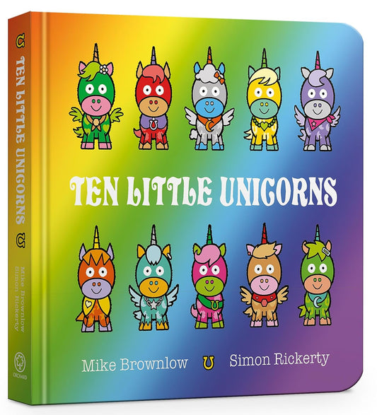 (Board Book) Ten Little Unicorns Board Book