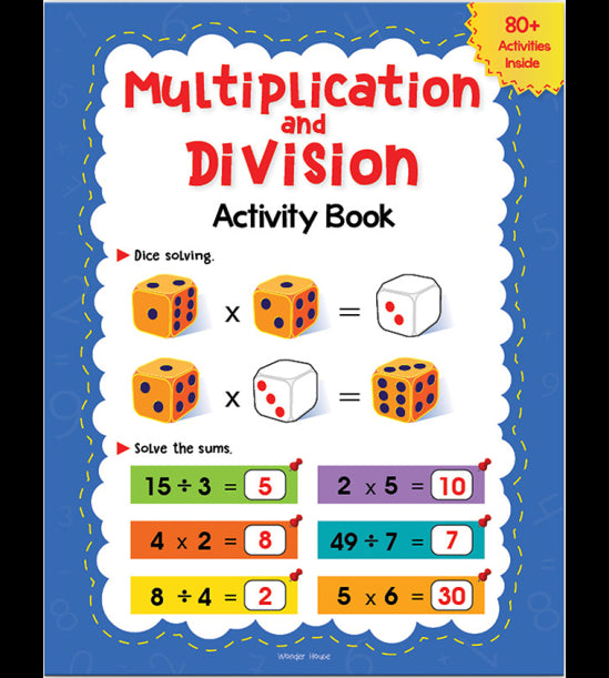 Multiplication and Division Activity Book  For Children - 80+ Activities Inside