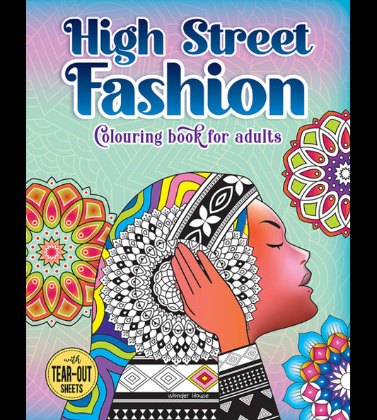 High Street Fashion Coloring book for adults