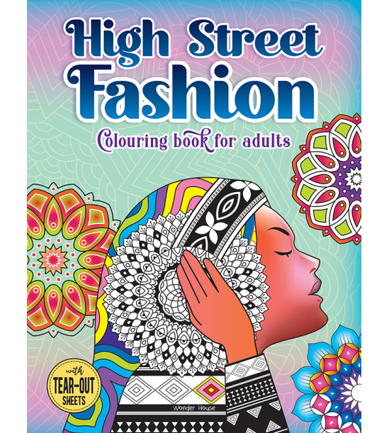 High Street Fashion Coloring book for adults