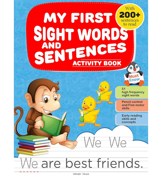 My First Sight Words And Sentences: Activity Book For Children
