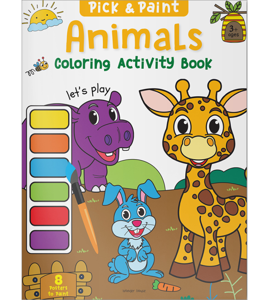 Pick and Paint Coloring Activity Book For Kids: Animals
