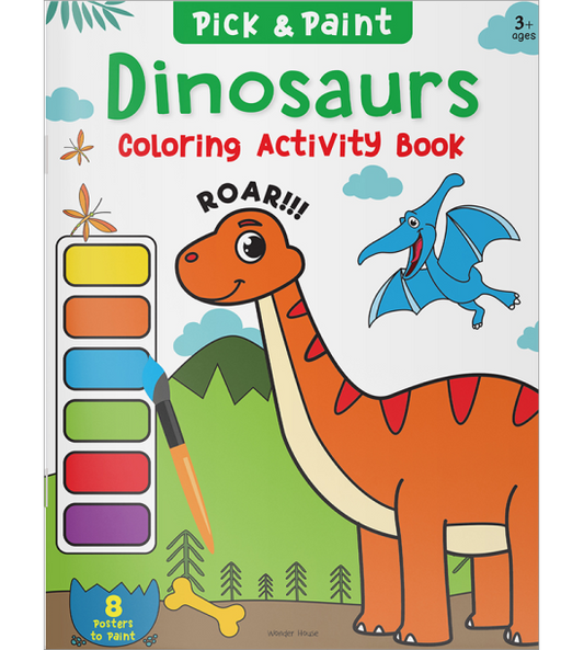 Pick and Paint Coloring Activity Book For Kids: Dinosaurs