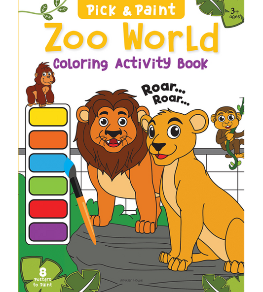 Pick and Paint Coloring Activity Book For Kids: Zoo World
