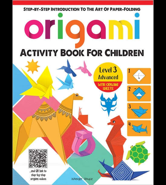 Step by Step Introduction to Art of Paper Folding Origami Activity book for children - Level 3 Advan