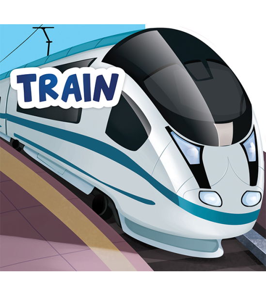 My First Shaped Board Book For Children: Transport - Train