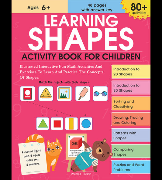 Learning Shapes Activity Book For Children