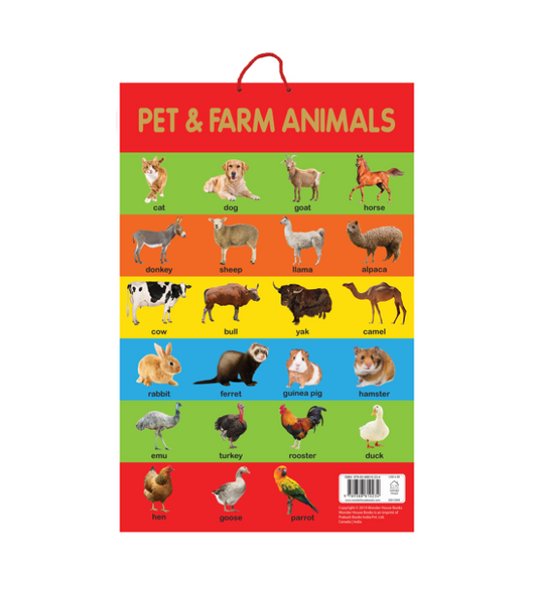 Pet & Farm Animals - Early Learning Educational Posters For Children: Perfect For Kindergarten, Nurs