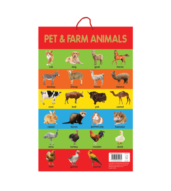 Pet & Farm Animals - Early Learning Educational Posters For Children: Perfect For Kindergarten, Nurs