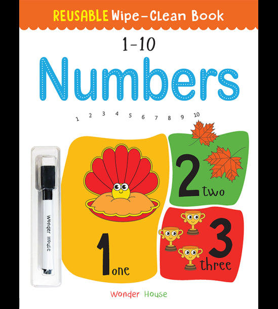 Reusable Wipe And Clean Book 1-10 Numbers : Write And Practice Numbers (1-10)