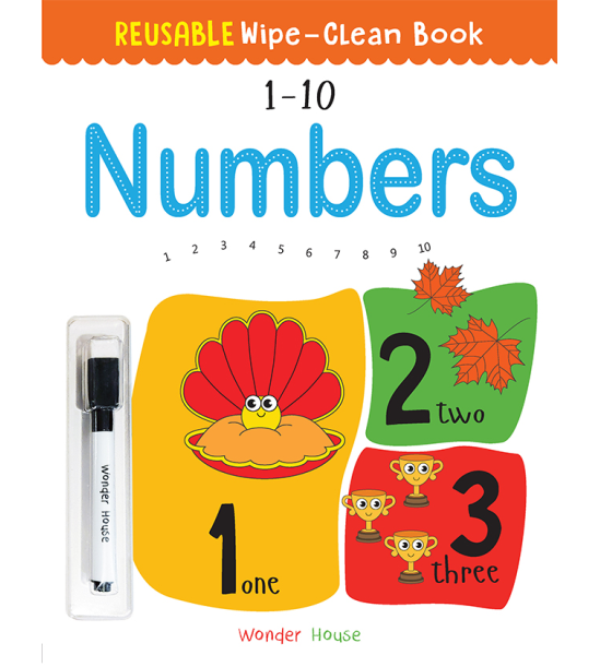Reusable Wipe And Clean Book 1-10 Numbers : Write And Practice Numbers (1-10)