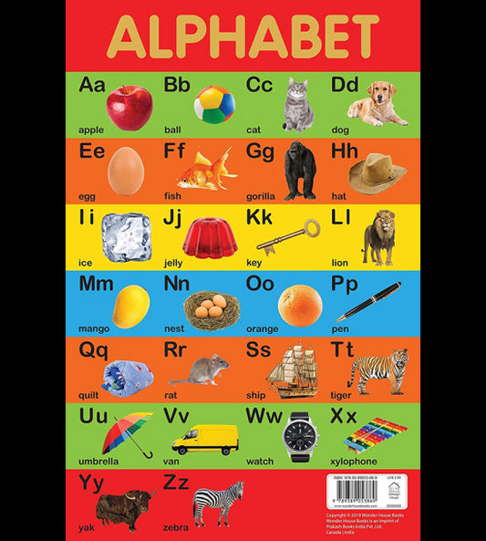 Alphabet Chart - Early Learning Educational Chart For Kids: Perfect For Homeschooling, Kindergarten
