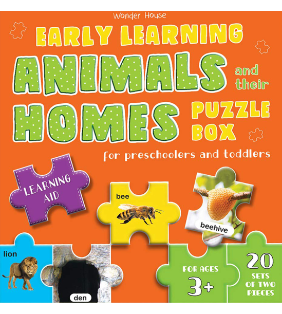 Early Learning Animals & Their Homes Puzzle Box For Preschoolers And Toddlers - Learning Aid & Educa
