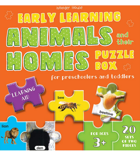 Early Learning Animals & Their Homes Puzzle Box For Preschoolers And Toddlers - Learning Aid & Educa