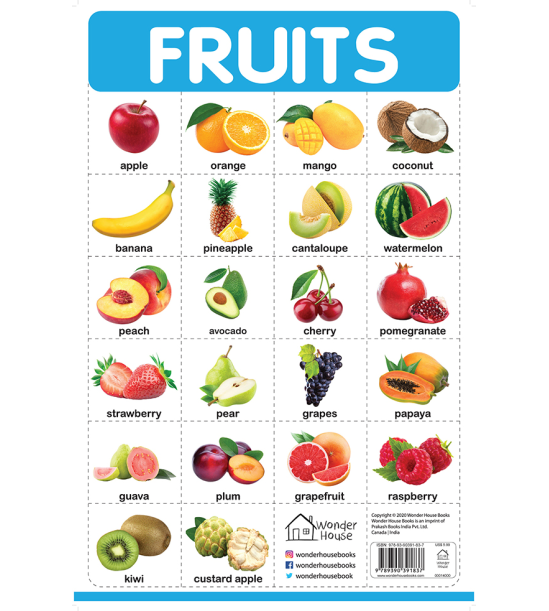 Fruits - My First Early Learning Wall Chart: For Preschool, Kindergarten, Nursery And Homeschooling