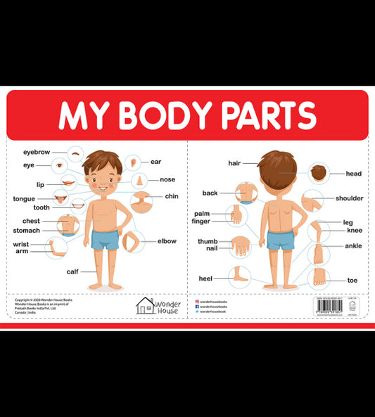 My Body Parts - My First Early Learning Wall Chart: For Preschool, Kindergarten, Nursery And Homesch