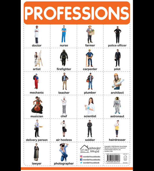 Professions - My First Early Learning Wall Chart: For Preschool, Kindergarten, Nursery And Homeschoo