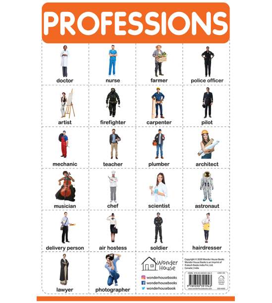 Professions - My First Early Learning Wall Chart: For Preschool, Kindergarten, Nursery And Homeschoo